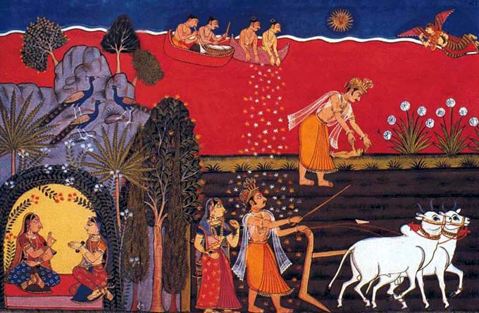 King of Mithila Janak doing farming for getting child Sita | संतान प्राप्ति के लिए कृषि कर्म करते राजा जनक